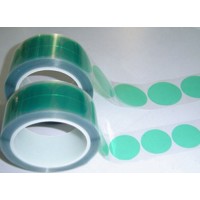 Green Color Double Sided Die Cutting Adhesive Die Cut Green Pet Tape