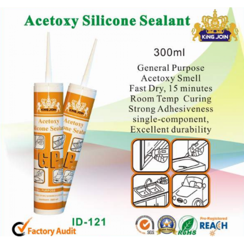 General Purpose clear uv curing silicone sealant fast dry acetic cure