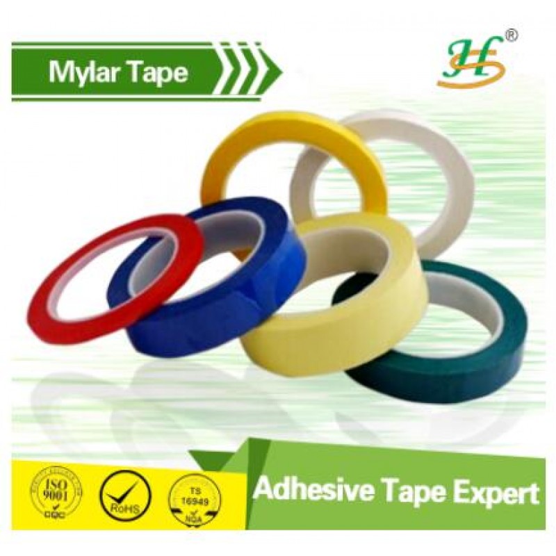 6.2KV breakdown voltage acrylic adhesive polyester film colorful mylar tape