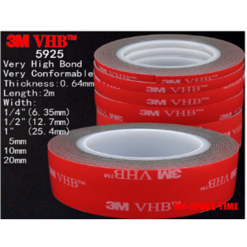 0.64mm Black Modified Acrylic Foam Doubled Tapes 3M 5925