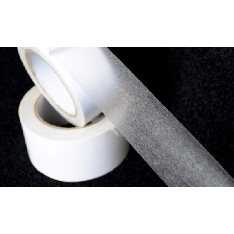 Acrylic adhesive double sided tissue tape solvent based